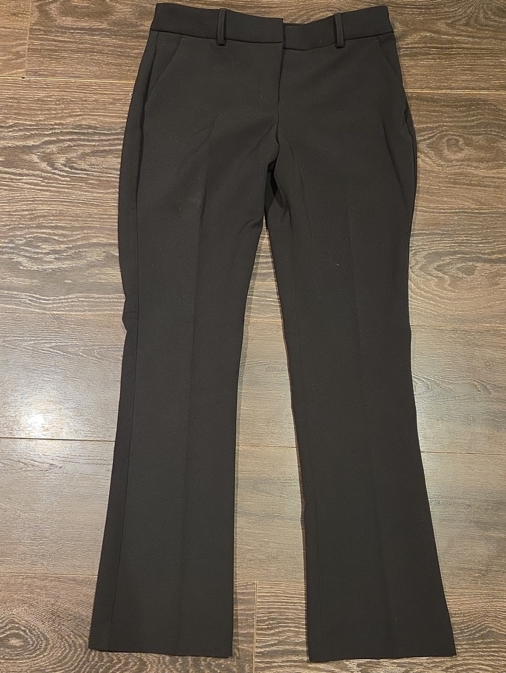 ❤️ EXPRESS EDITOR MID-RISE SLIM BOOTCUT PANTS / TROUSERS, BLACK, 4S (27 SHORT)